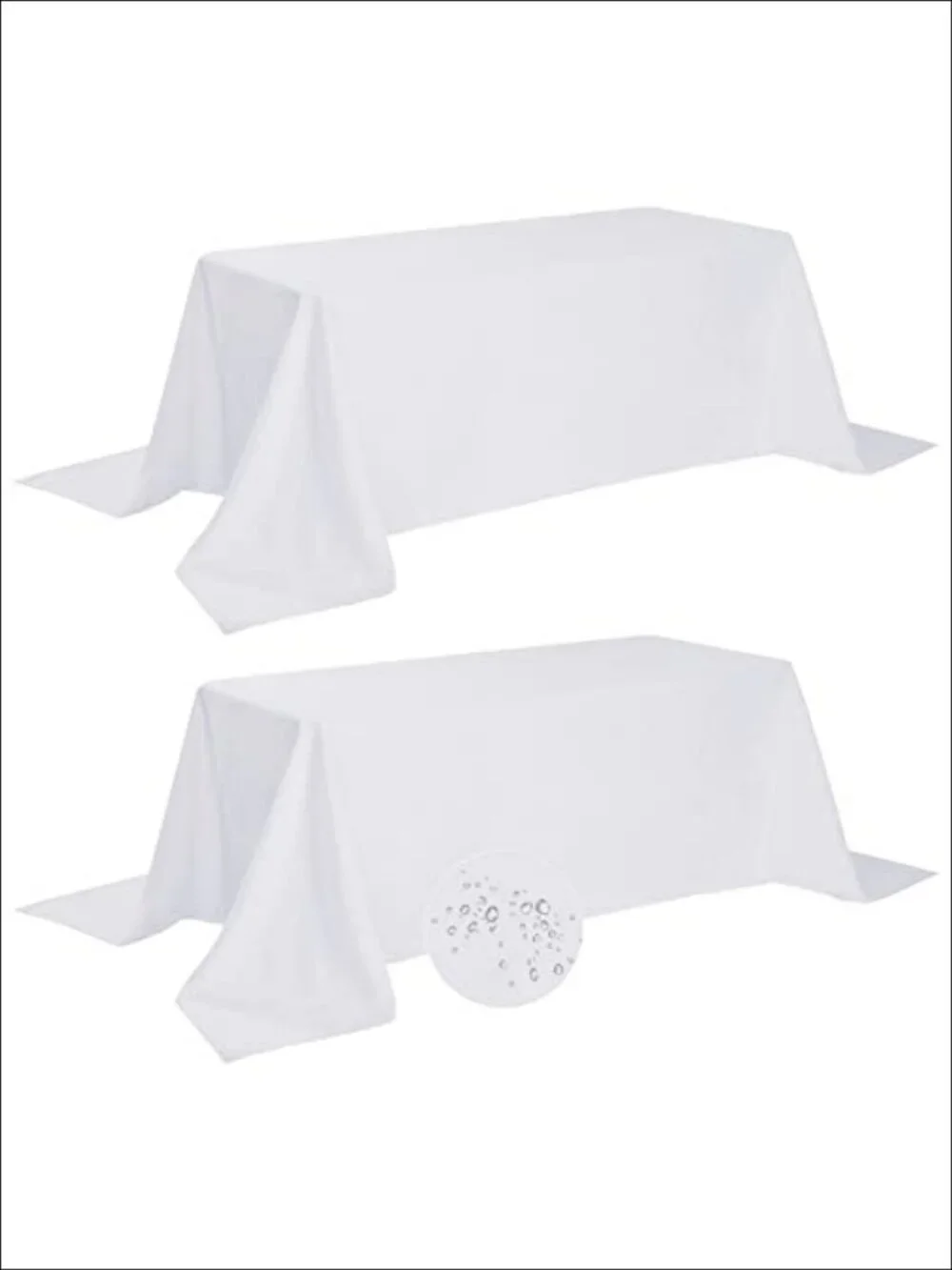 Waterproof Rectangle Tablecloth 90x132 Stain Resistant Wrinkle Polyester
